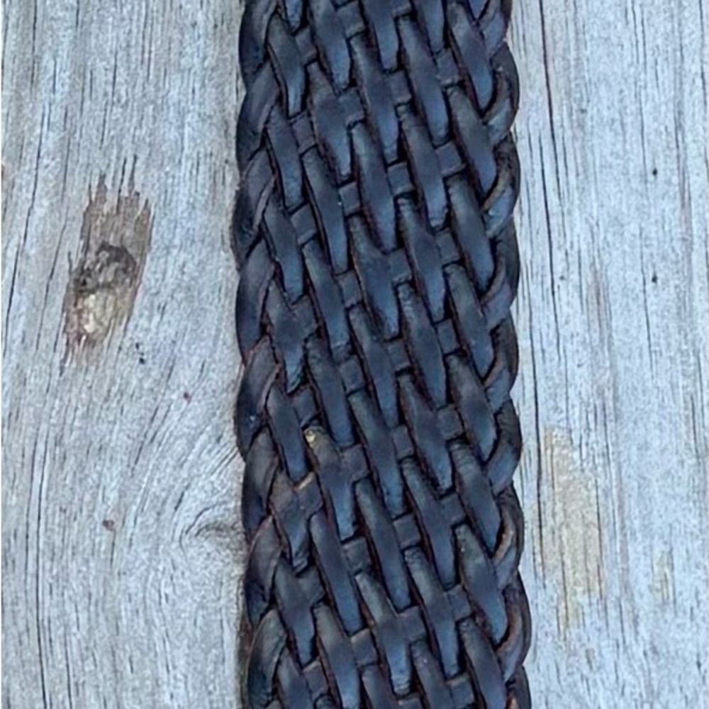 Woven Black Leather Belt​